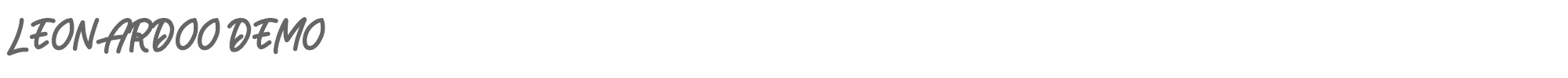 Sample characters Leonardoo Font
